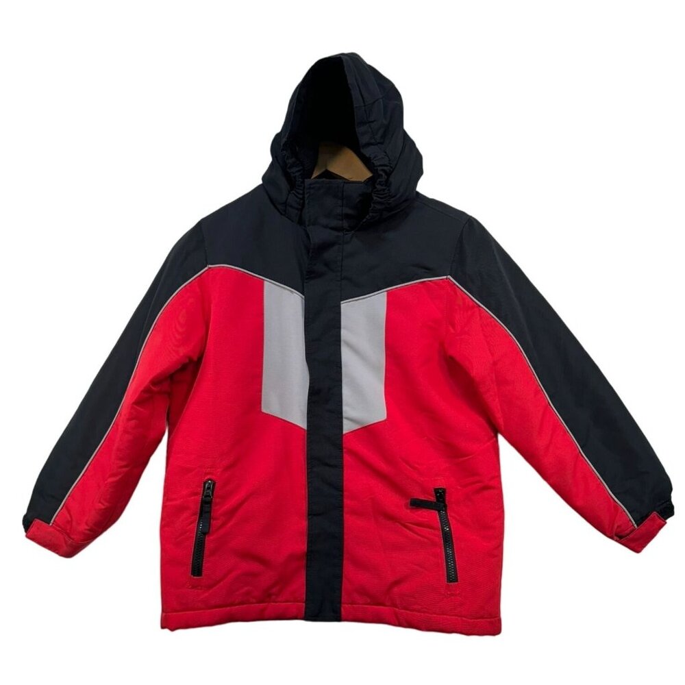Roebuck & Co. Youth Hooded Jacket Size S Red/Black Polyester